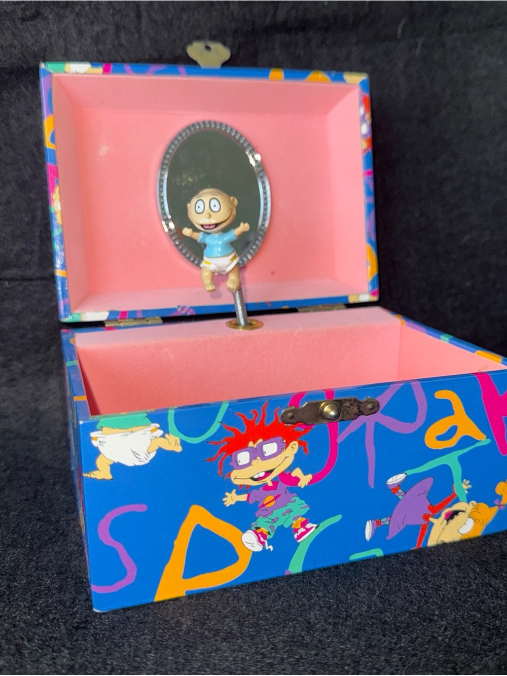 1998 Vintage Nickelodeon Rugrats Musical Tommy Pickles Jewelry Box Music Box
